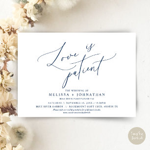 Invitación Minimalista, El amor es paciente, Cambiar la fecha