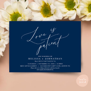Invitación Minimalista, El amor es paciente, Cambiar la tarje