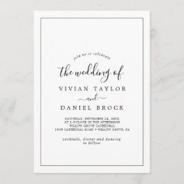 Invitación Minimalista El Boda De