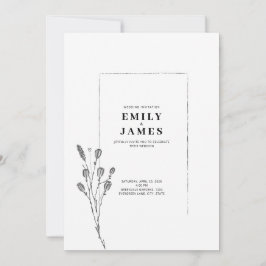 Invitación Minimalista Elegante Floral