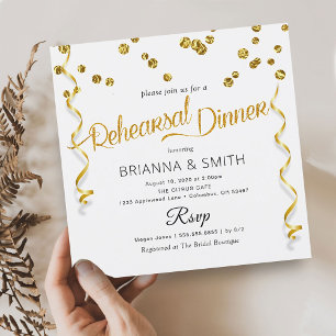 Invitación minimalista elegante para la cena