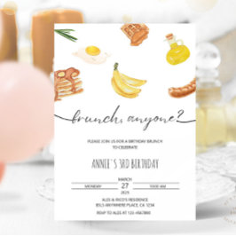Invitación Minimalista estética Birch-Color de agua