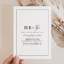 Minimalista Fiesta de revelación de género