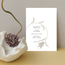 Minimalista Floral Moderna Greige y Espresso