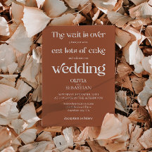 Minimalista guión moderno Boda Terracotta