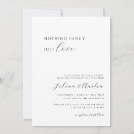 Invitación Minimalista Manuscrito Nada Lujoso Solo Amor 