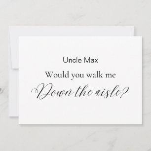 Invitación Minimalista Me Caminas Por El Aisle