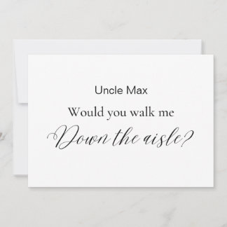 Invitación Minimalista Me Caminas Por El Aisle