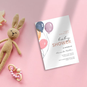 Invitación minimalista moderna a Baby Shower