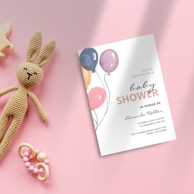 Invitación minimalista moderna a Baby Shower (Subido por el creador)