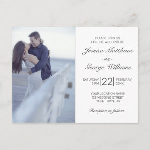 Invitación Minimalista moderna a la boda fotográfi