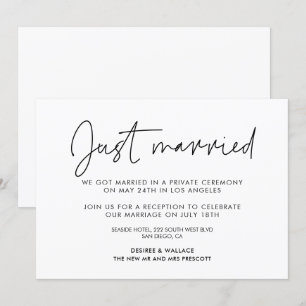 Invitación minimalista moderna casada
