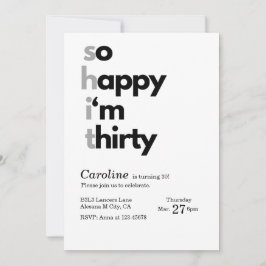 Invitación Minimalista moderna de cumpleaños númer