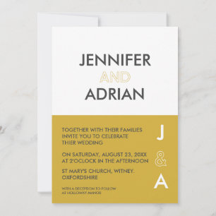 Invitación minimalista moderna editable de doble c