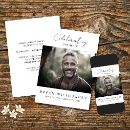 Invitación Minimalista moderna en memoria de los f