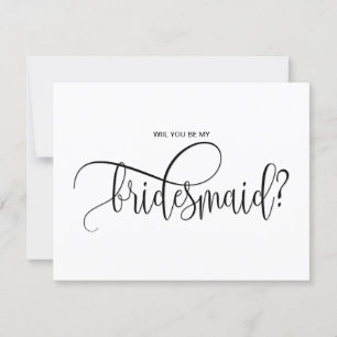 Invitación minimalista moderna, eres mi dama de honor