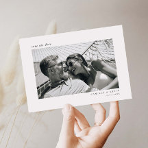 Minimalista moderna foto Save the Date