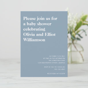 Invitación Minimalista Moderna Simple Fiesta de Baby Shower A