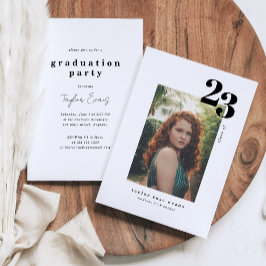 Invitación Minimalista moderno 2023 | Graduación fotográfica