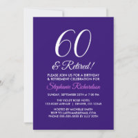 Minimalista Moderno 60 y Jubilación Púrpura Retira