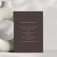 Minimalista moderno Boda de café marrón de otoño