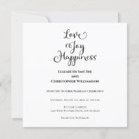 Minimalista moderno Boda de la Alegría del Amor Co