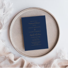 Invitación Minimalista moderno | Cena de ensayo de oro de la