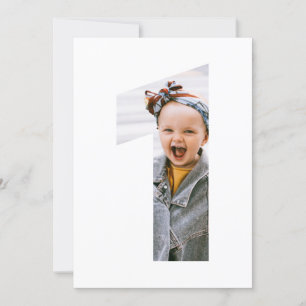 Invitación Minimalista moderno foto de un Personalizado Prime