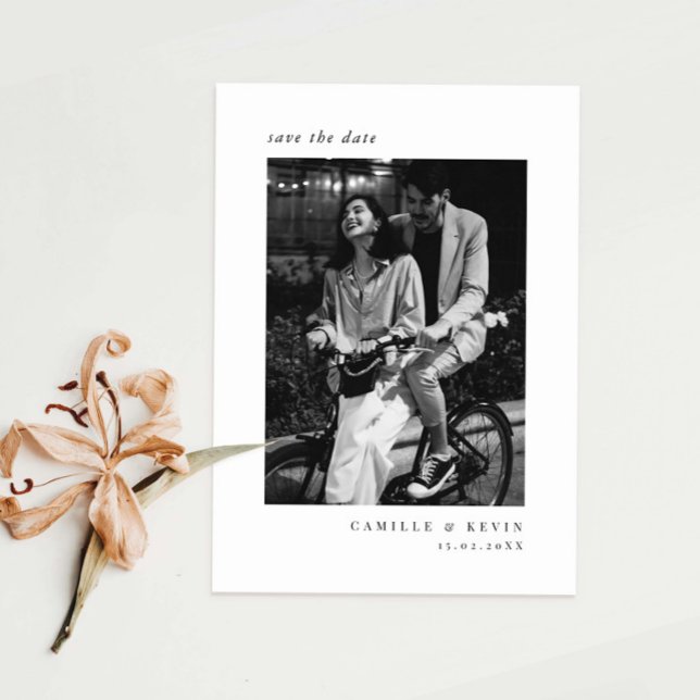 Invitación Minimalista moderno foto Guardar la fecha (Subido por el creador)