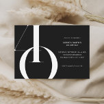 Invitación Minimalista moderno negro 40 cumpleaños<br><div class="desc">Moderna invitación minimalista de 40 años con un diseño sencillo con tipografía de moda y escritura elegante.</div>