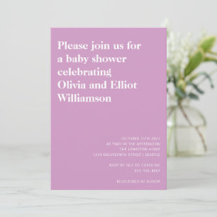 Invitación Minimalista Moderno Simple Adorable Fiesta de Bebé
