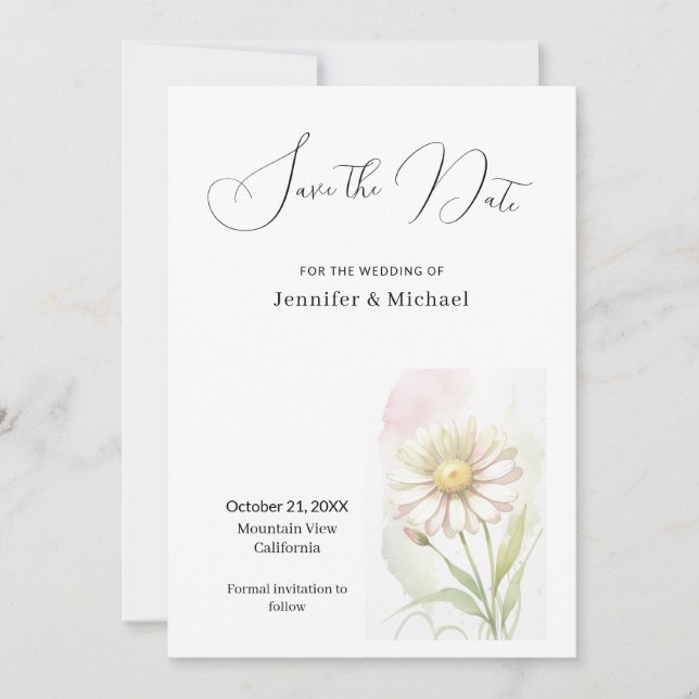 Invitación Minimalista Moderno Simple Llano Profesional (Anverso)