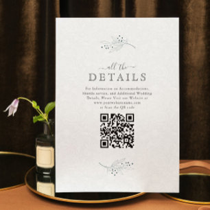 Invitación Minimalista negro en estampado de cachemira blanco