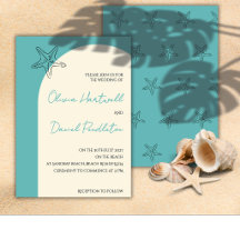 Invitación Minimalista para Boda de Playa