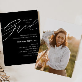 Invitación Minimalista para Fiesta de Graduación