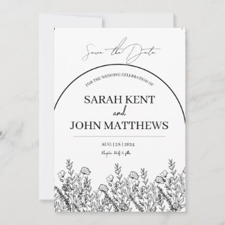 Invitación Minimalista para Guardar la Fecha