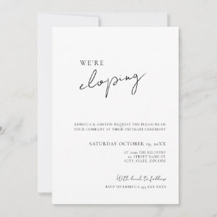 Invitación Minimalista para una Boda Intima