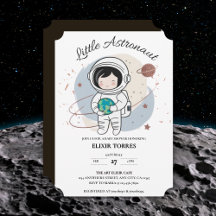 Minimalista pequeño astronauta Baby Shower