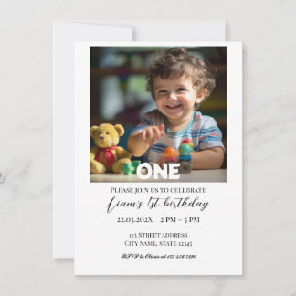 Invitación minimalista personalizada de primer cum