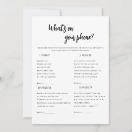 Invitación Minimalista qué hay en tu juego de ducha de novia