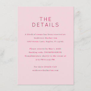 Invitación minimalista rosa sofisticada