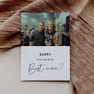 Invitación Minimalista ¿Serás mi mejor foto para hombre?