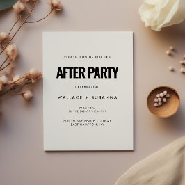 Invitación Minimalista simple después del fiesta