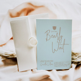 Invitación Minimalista simple y moderno pequeño oso Baby Show