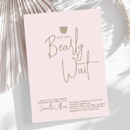 Invitación Minimalista simple y moderno pequeño oso Baby Show