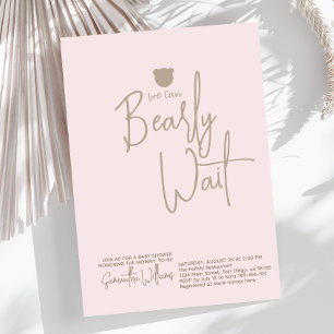 Invitación Minimalista simple y moderno pequeño oso Baby Show