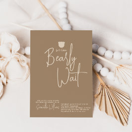 Invitación Minimalista simple y moderno pequeño oso Baby Show