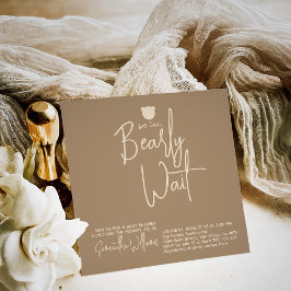 Invitación Minimalista simple y moderno pequeño oso Baby Show