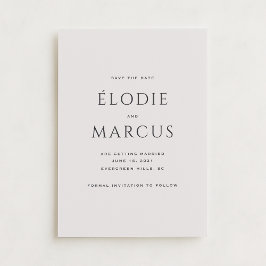 Invitación Minimalista tipografía negrita moderna Guardar la 