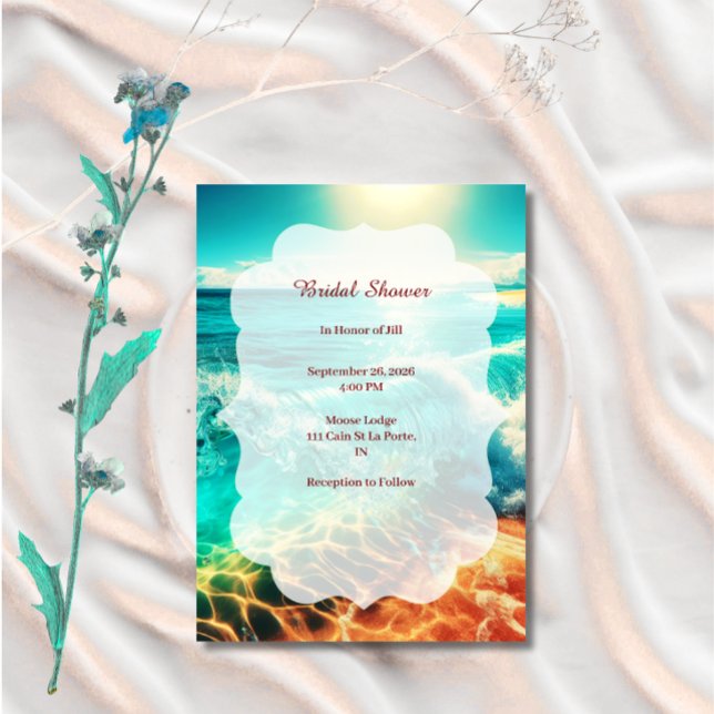 Invitación Minimalista Tropical para Despedida de  (Subido por el creador)